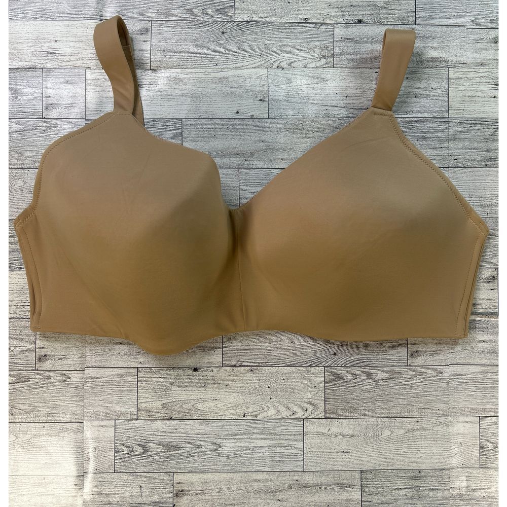 Auden Wireless Smooth Coverage Bra 44DD Nude‎ Beige Comfort Fit Everyday Support